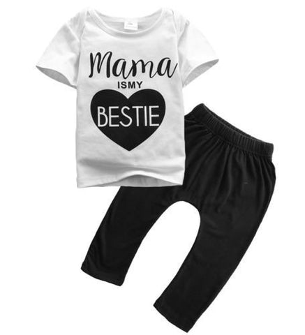 (Mama is my Bestie ) Set. Includes Shirt and Pants