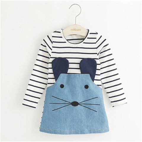 Adorable Mouse Long Sleeve or Short Sleeve Dress/ Shirt. Knee Length
