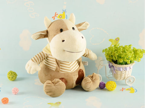30cm Plush Brown Cow