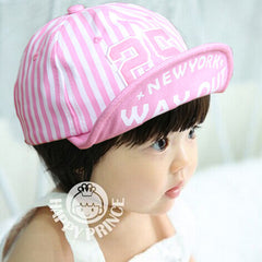 Baby Girls Boys Striped Casquette Baseball Hat. (New York Way Out) - DestinationBaby