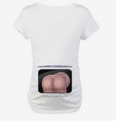 (Buns In The Oven) Maternity T Shirt. - DestinationBaby