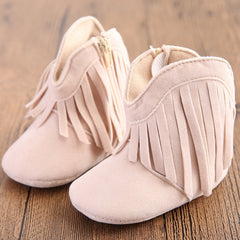 Baby Girl Fringe Boots Shoes - DestinationBaby
